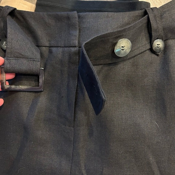 Talbots Irish Linen Black Belted Career Business Pencil Skirt Fully Lined Size 6 - Picture 11 of 12